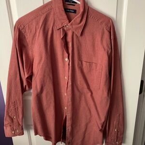 Nautica Men's Red long sleeve button down Shirt. Size: M
